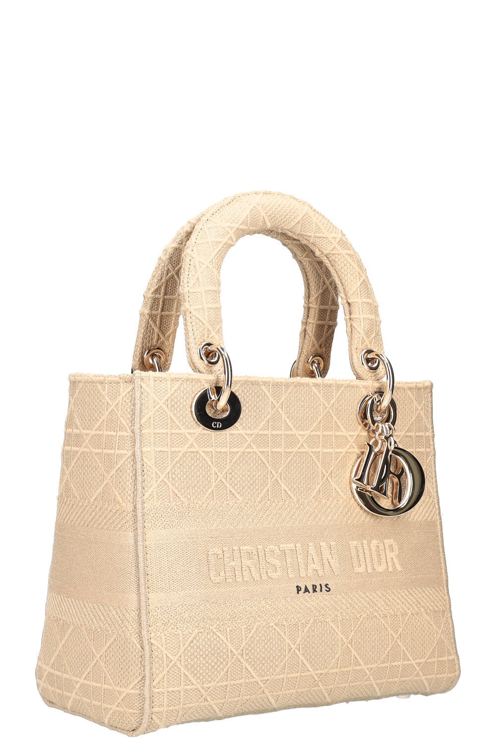 Dior Lady Dior Canvas Handbag