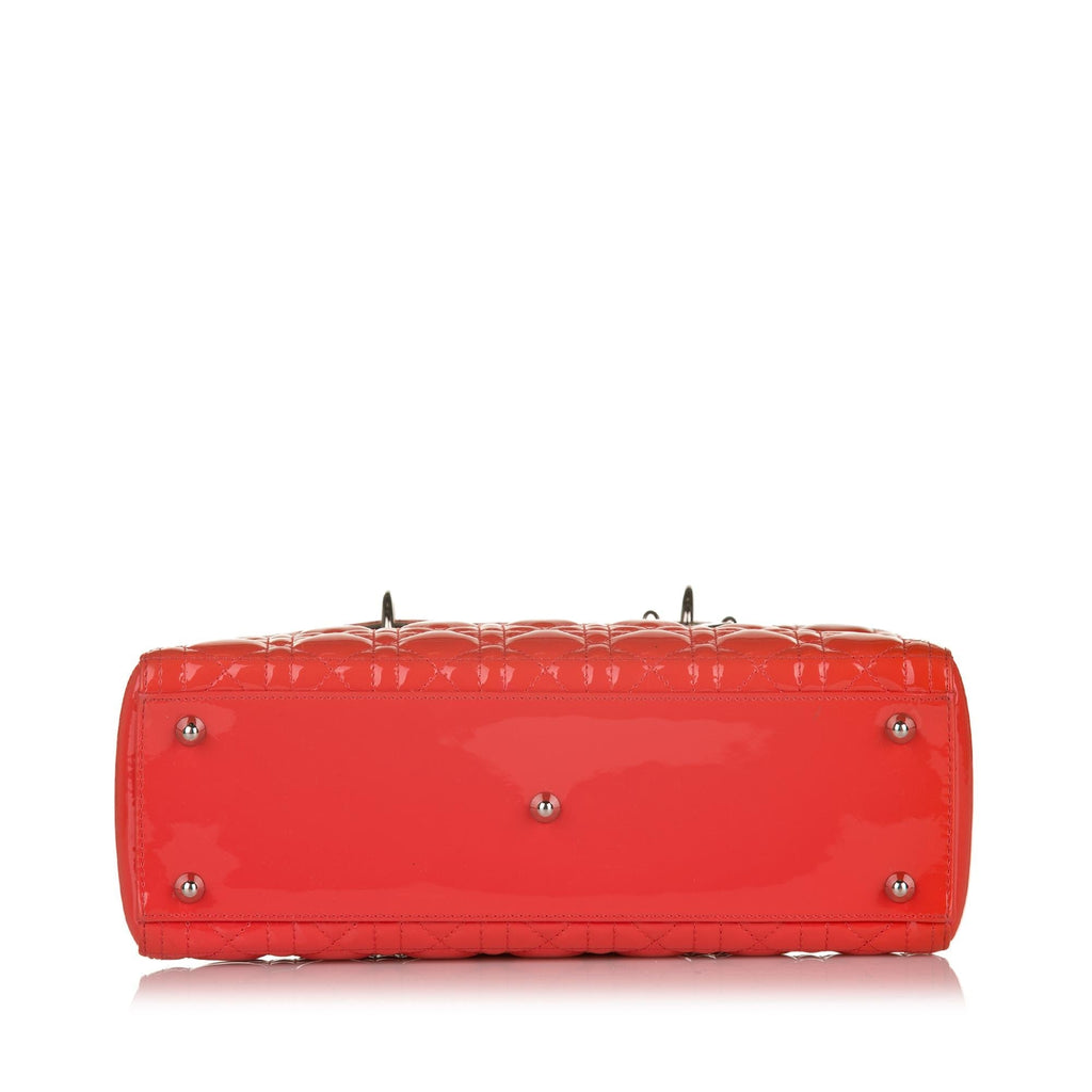 Dior Large Cannage Dior Patent Leather Handbag (SHG-32616)