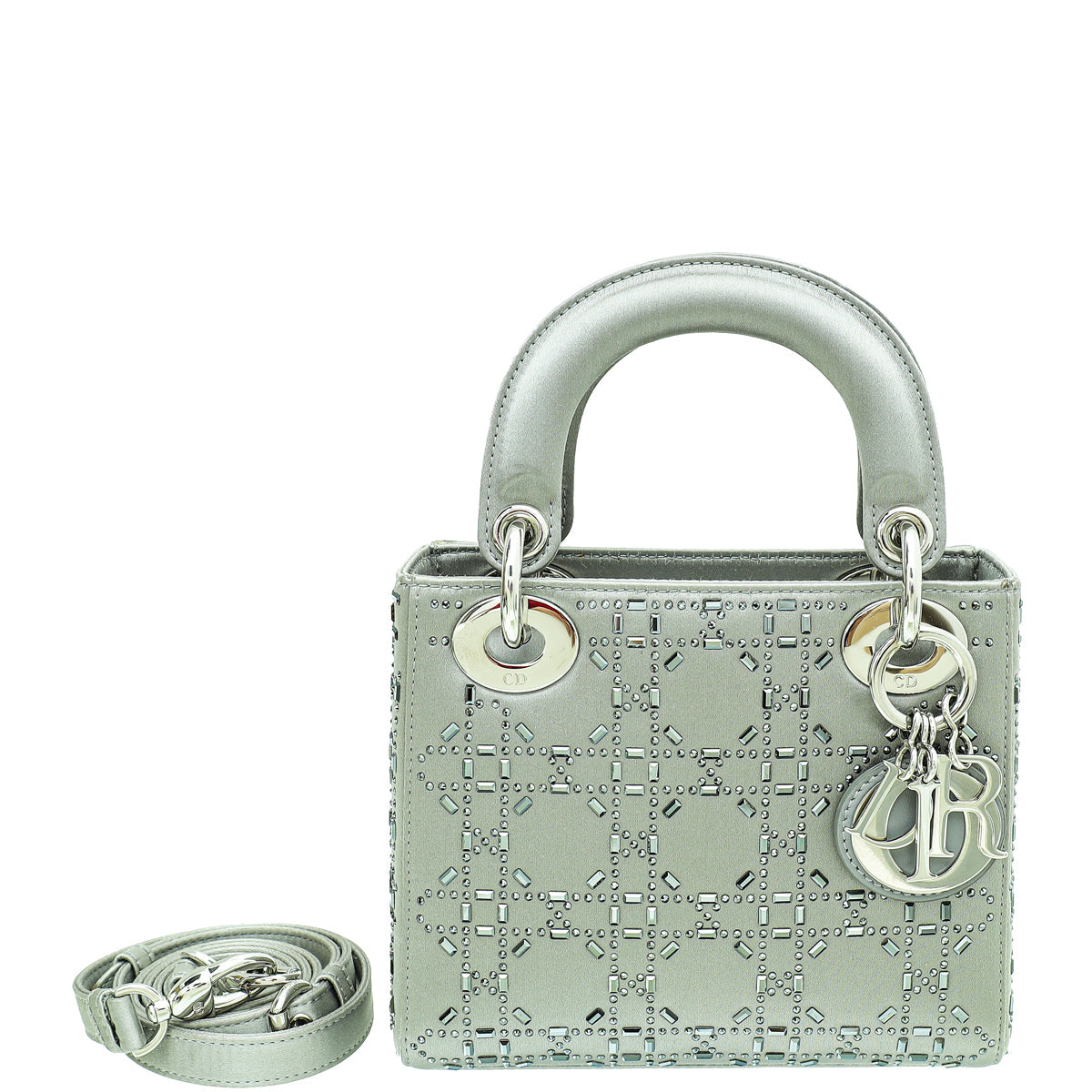 Dior Lady Dior Cannage Grey Handbag