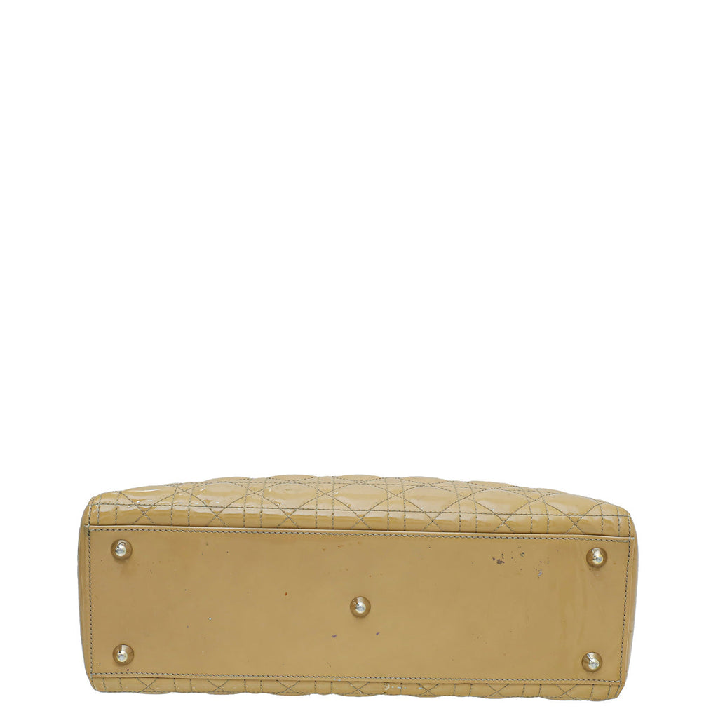 Dior Lady Dior Leather Handbag Beige