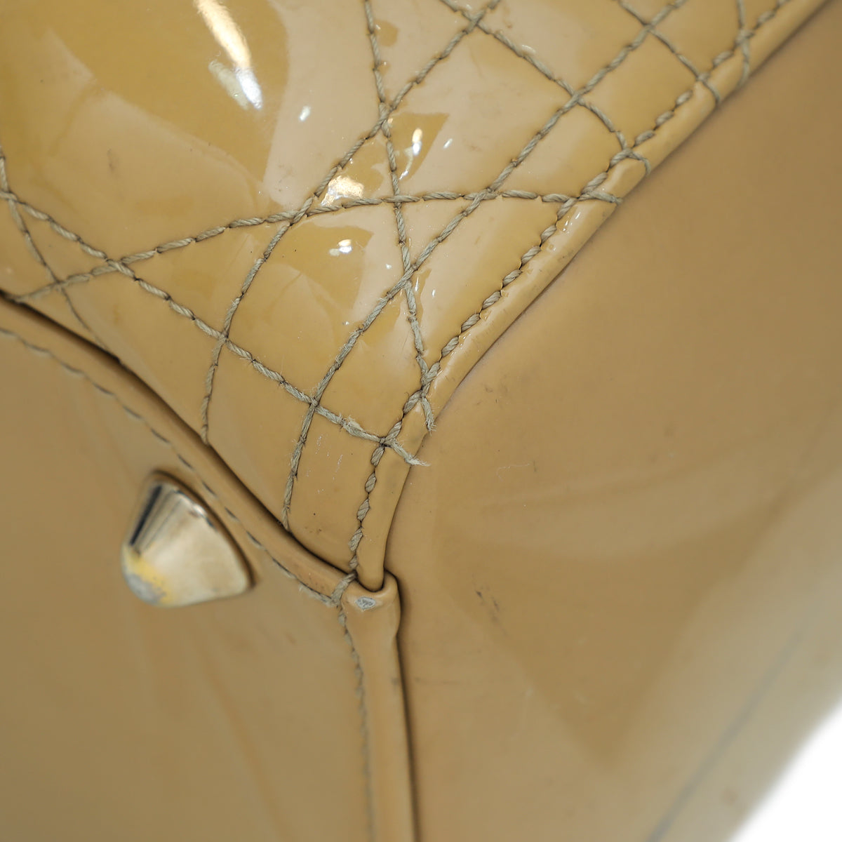 Dior Lady Dior Leather Handbag Beige