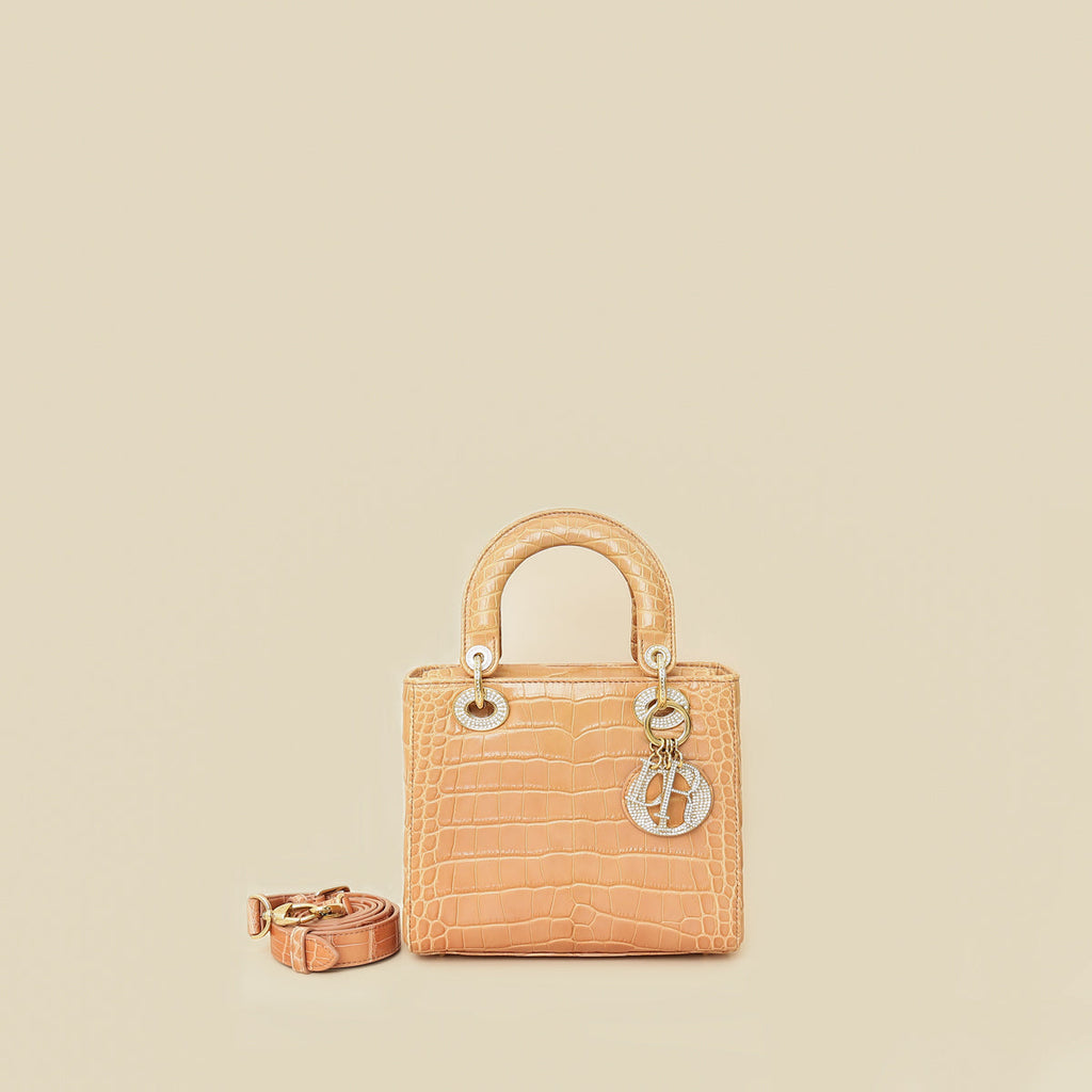 Dior Lady Dior Leather Handbag Style 100