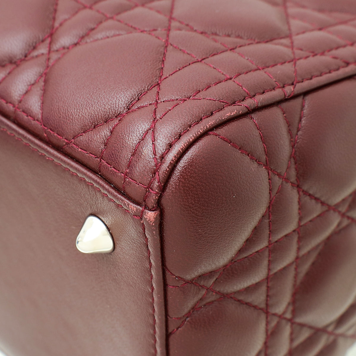 Dior Lady Dior Burgundy Handbag Burgundy