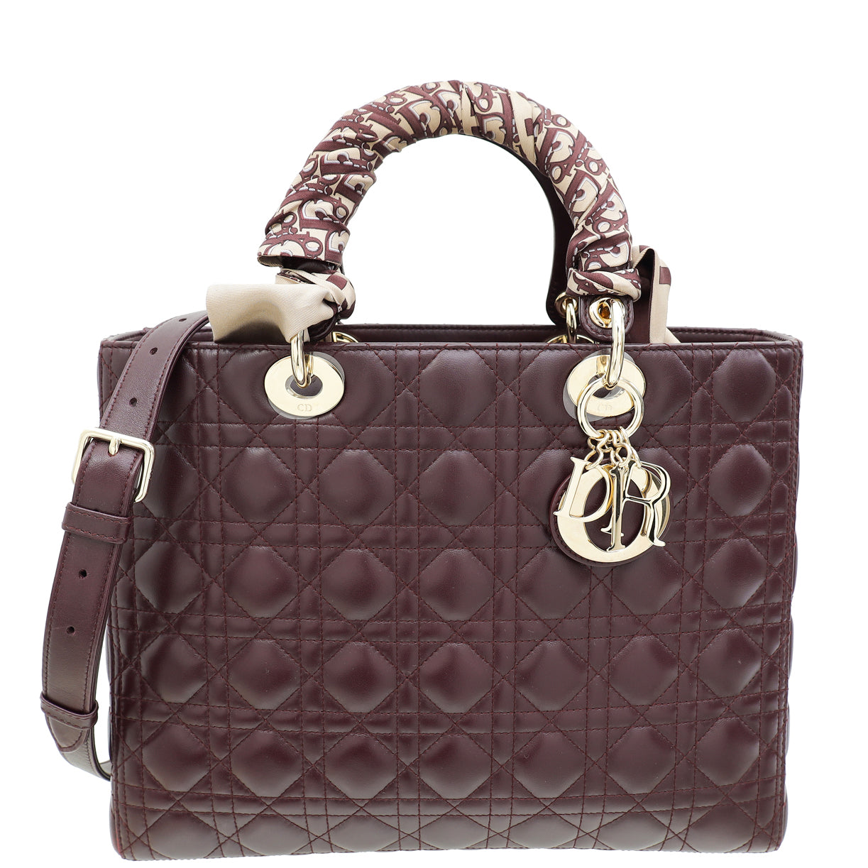 Dior Lady Dior Burgundy Handbag Style 2
