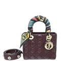 Dior Lady Dior Burgundy Handbag