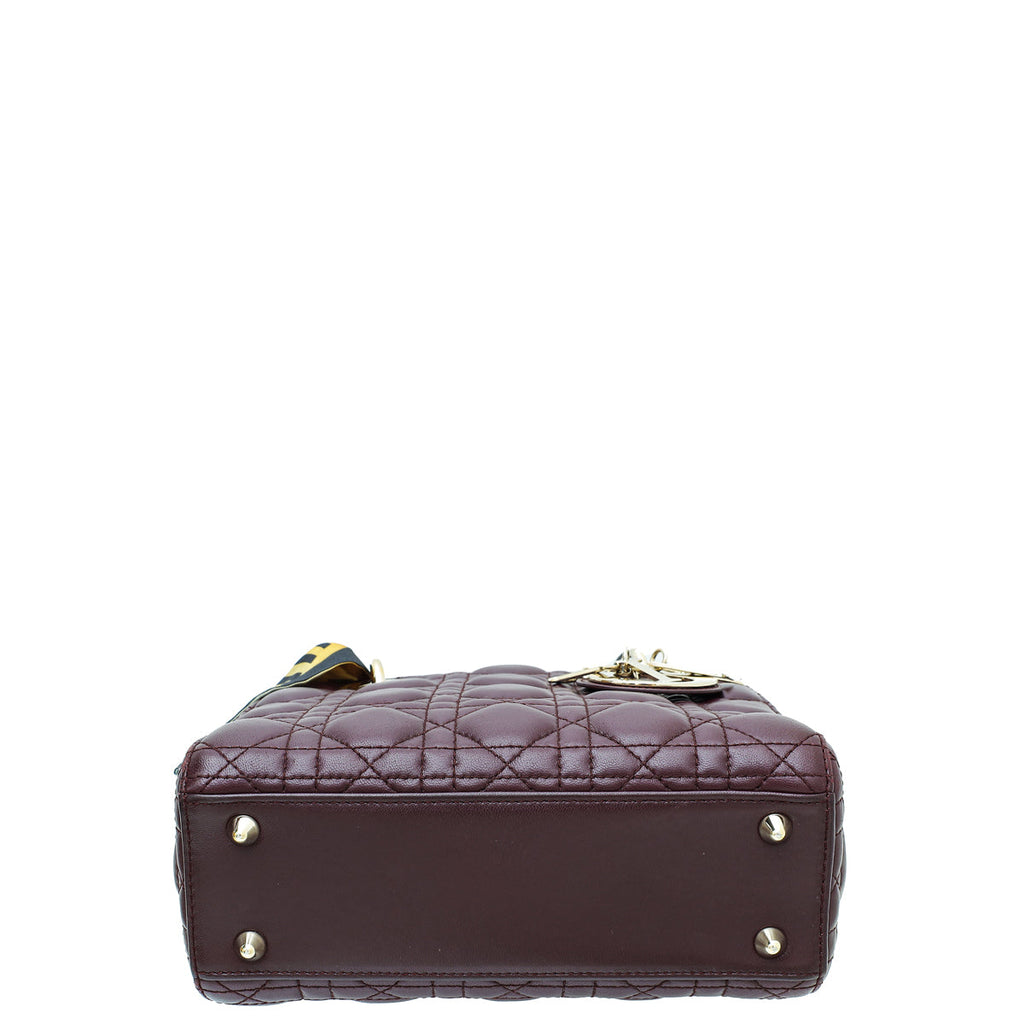 Dior Lady Dior Burgundy Handbag