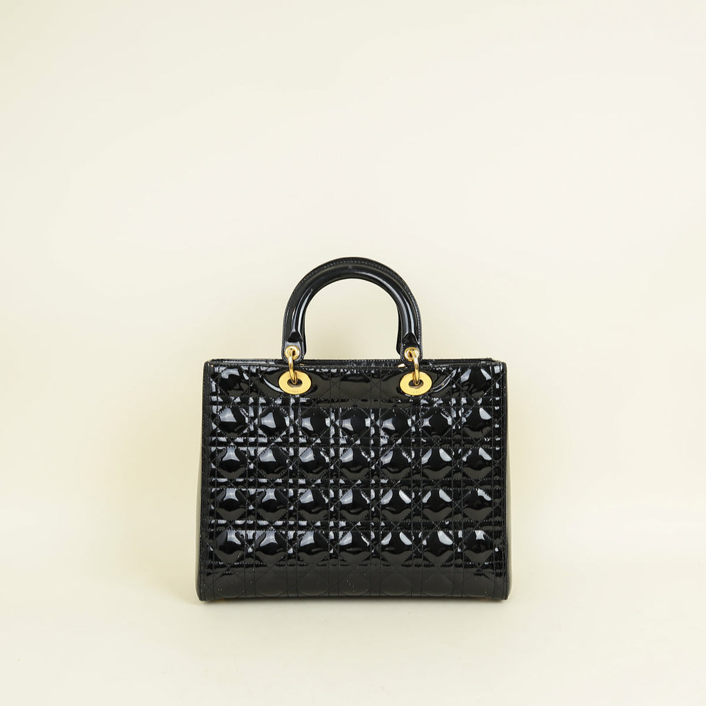 Dior Lady Dior Leather Handbag Style 108