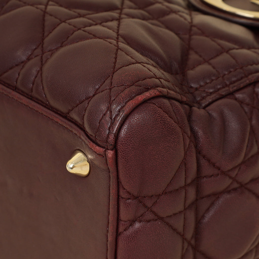 Dior Lady Dior Burgundy Handbag Style 3