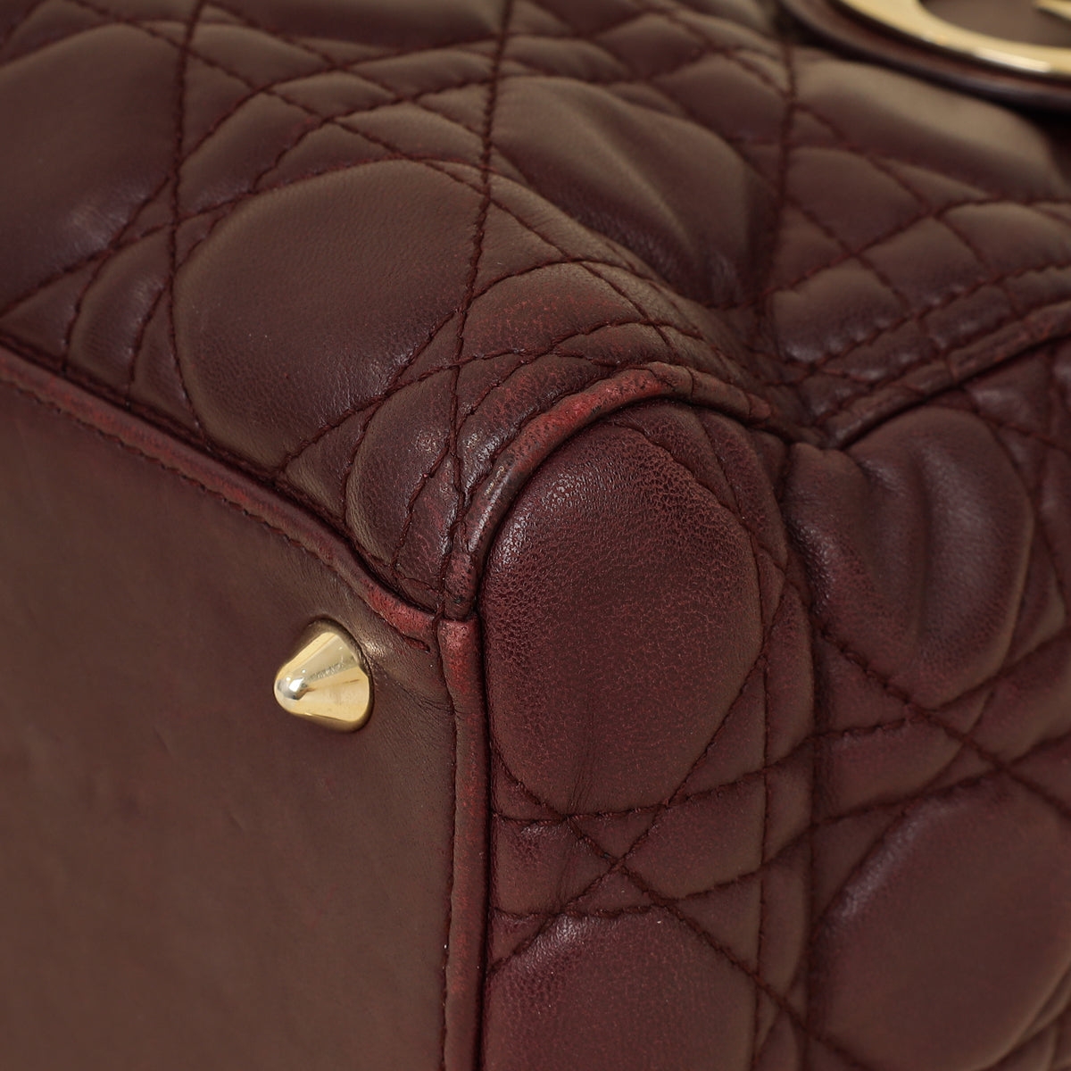 Dior Lady Dior Burgundy Handbag Style 3