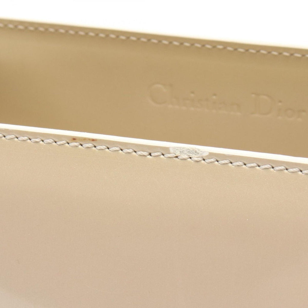 Dior Handbag Maris Pearl Beige Patent Leather 2-Way