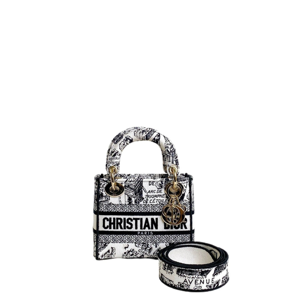 Dior Lady Dior Lou Mini Canvas Handbag