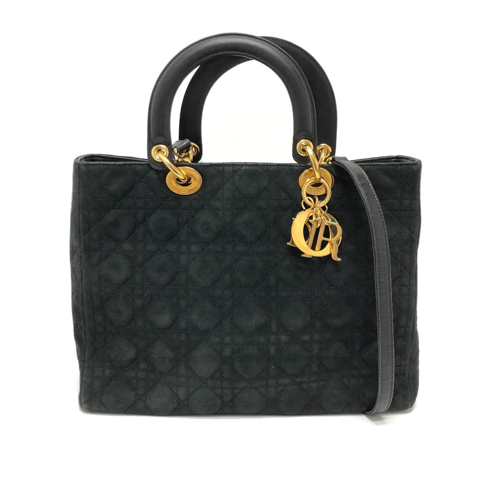 Dior Handbag Leather / suede black Lady Dior LADY DIOR Women
