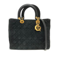 Dior Handbag Leather / suede black Lady Dior LADY DIOR Women