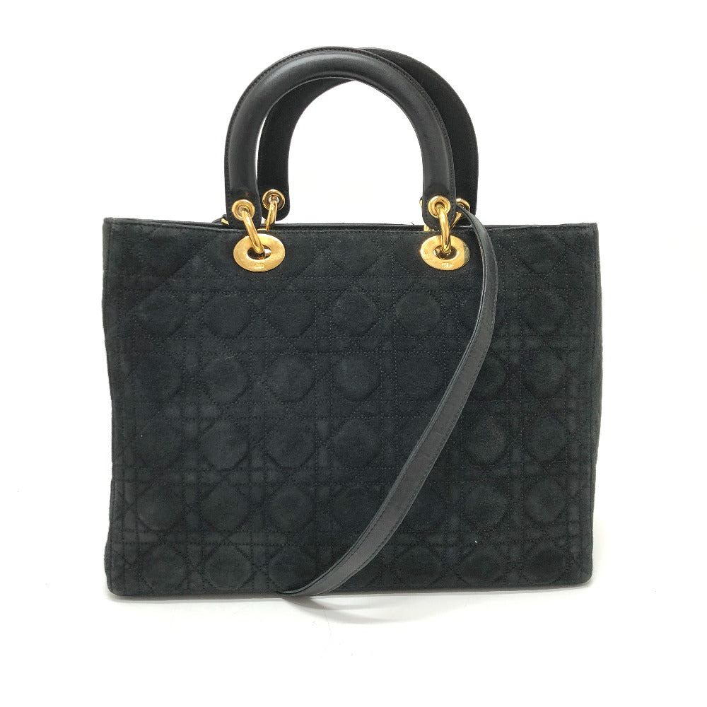 Dior Handbag Leather / suede black Lady Dior LADY DIOR Women