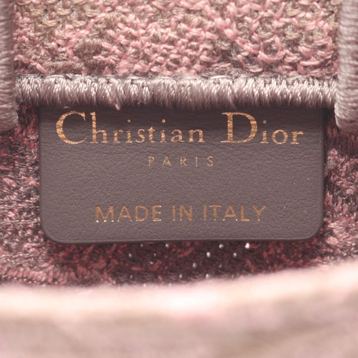 Dior Handbag Book Tote Mini Pink Gray Canvas Vertical