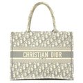 Dior Tote Bag Book Medium Canvas Gray