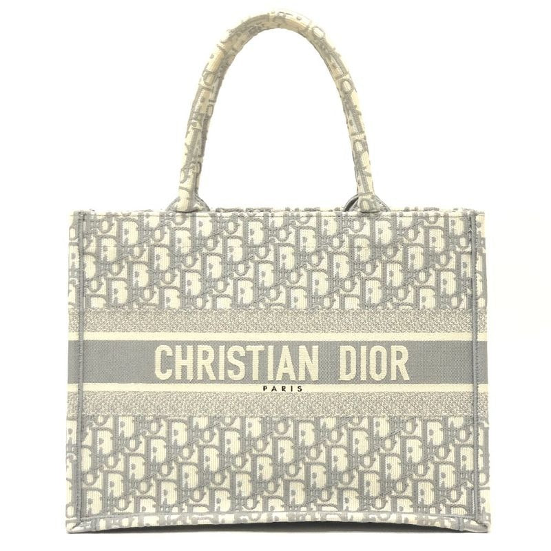 Dior Tote Bag Book Medium Canvas Gray