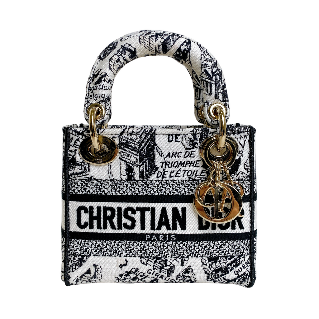 Dior Lady Dior Lou Mini Canvas Handbag
