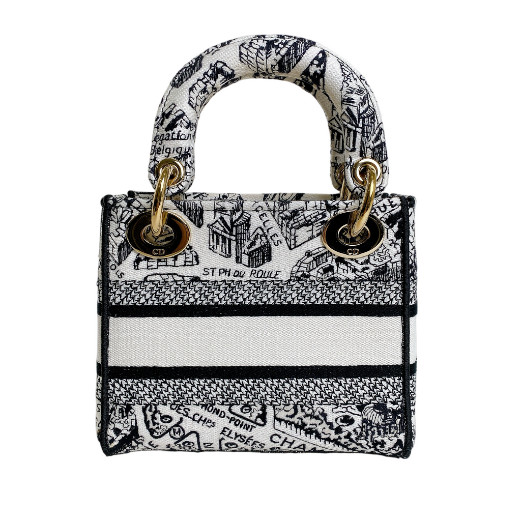 Dior Lady Dior Lou Mini Canvas Handbag