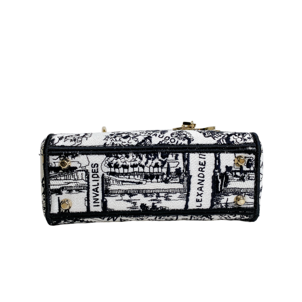 Dior Lady Dior Lou Mini Canvas Handbag