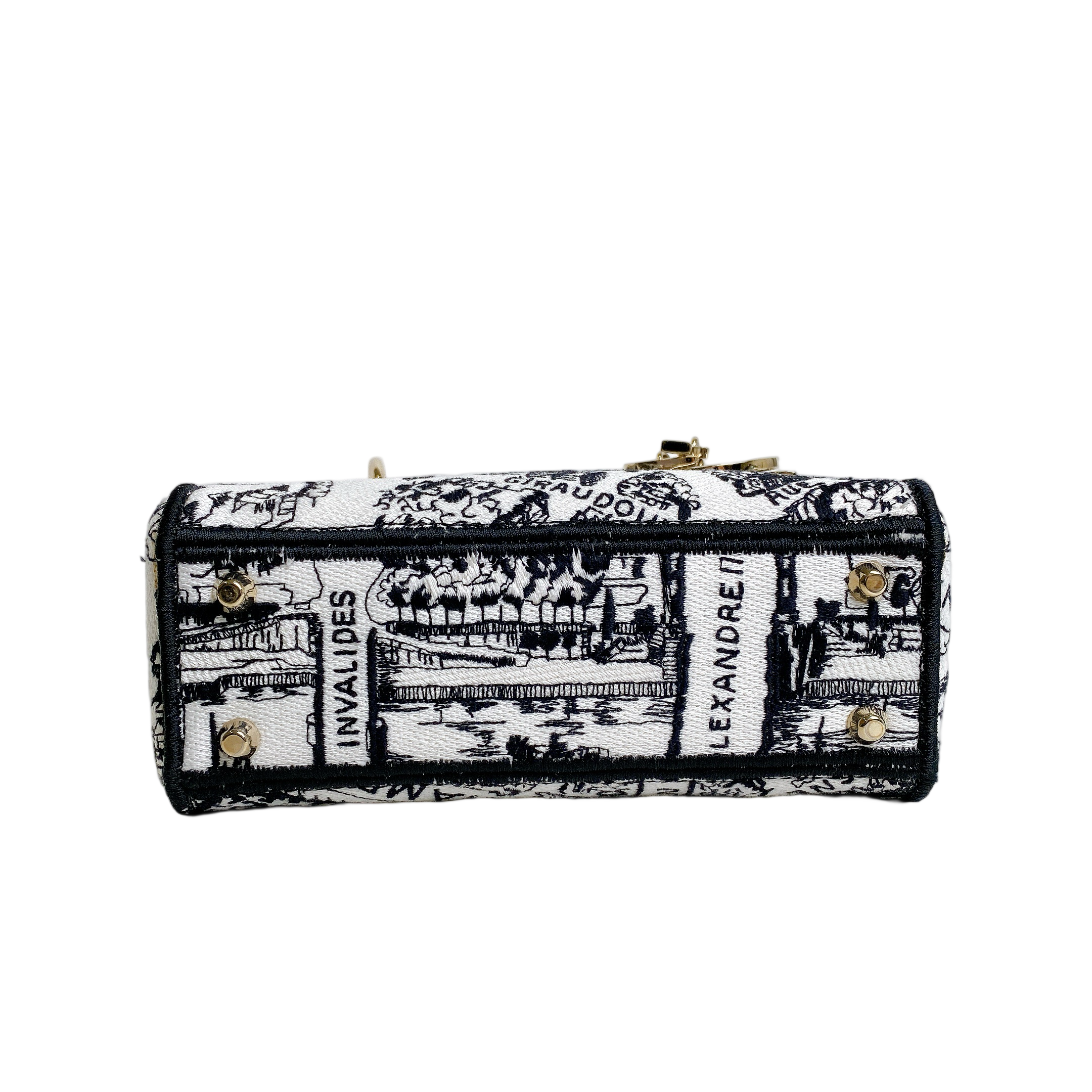 Dior Lady Dior Lou Mini Canvas Handbag