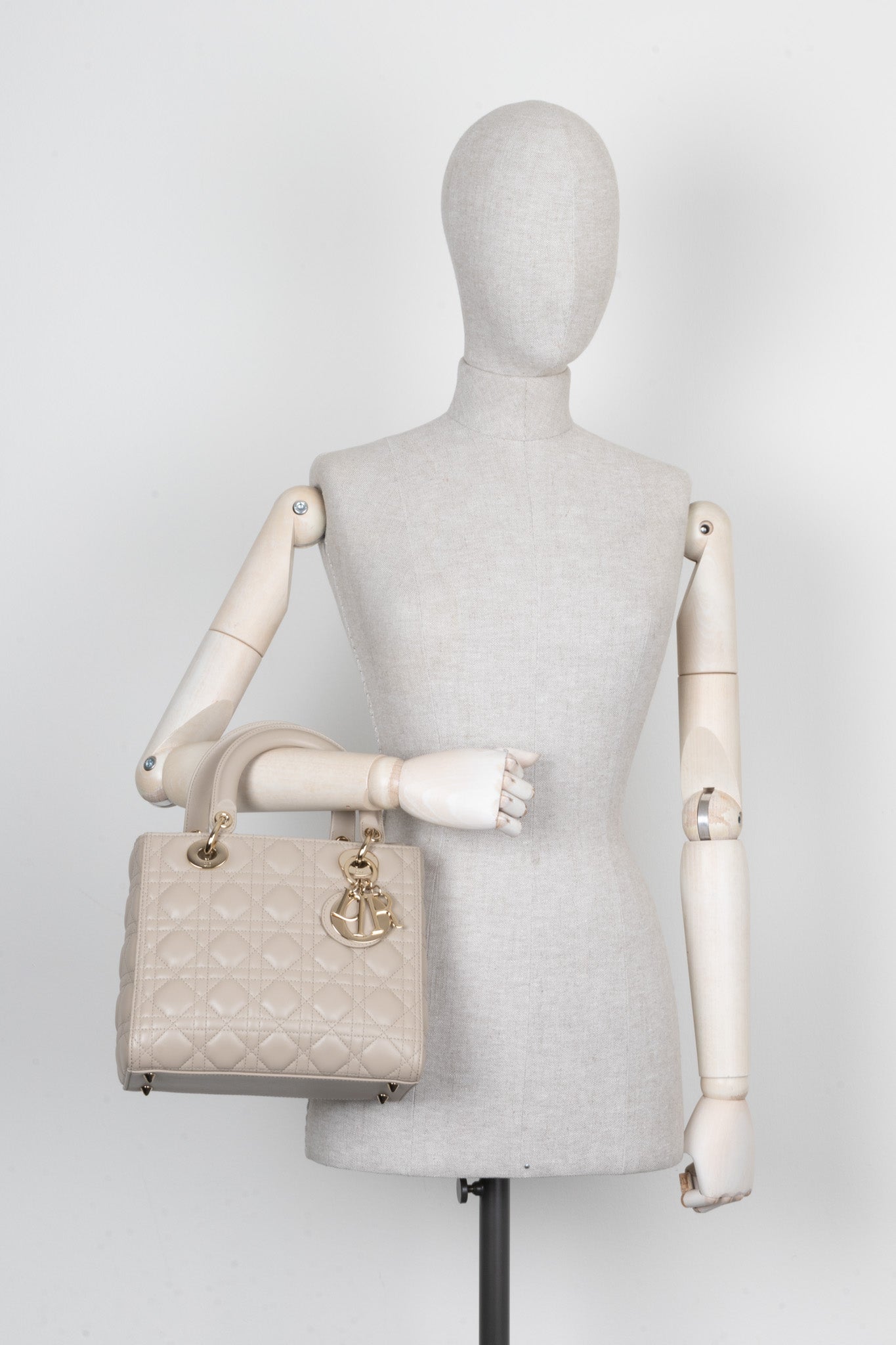 Dior Lady Dior Cannage Grey Handbag Cannage