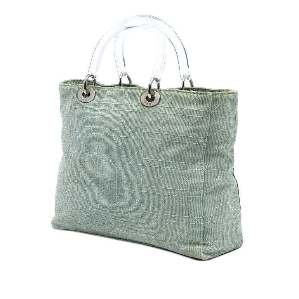 Dior Lady Dior Cannage Blue Handbag
