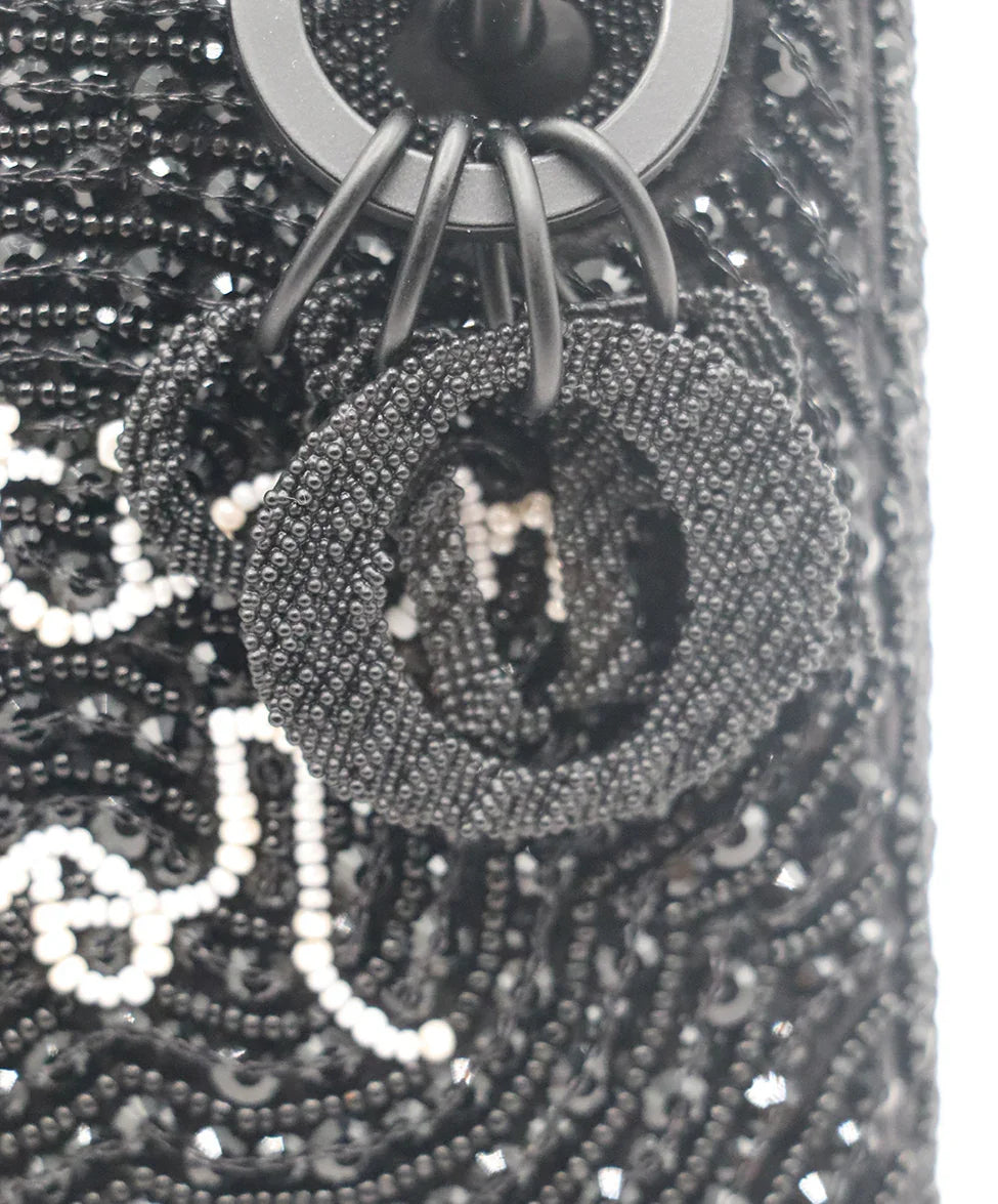 Mini Dior Black Beaded Handbag