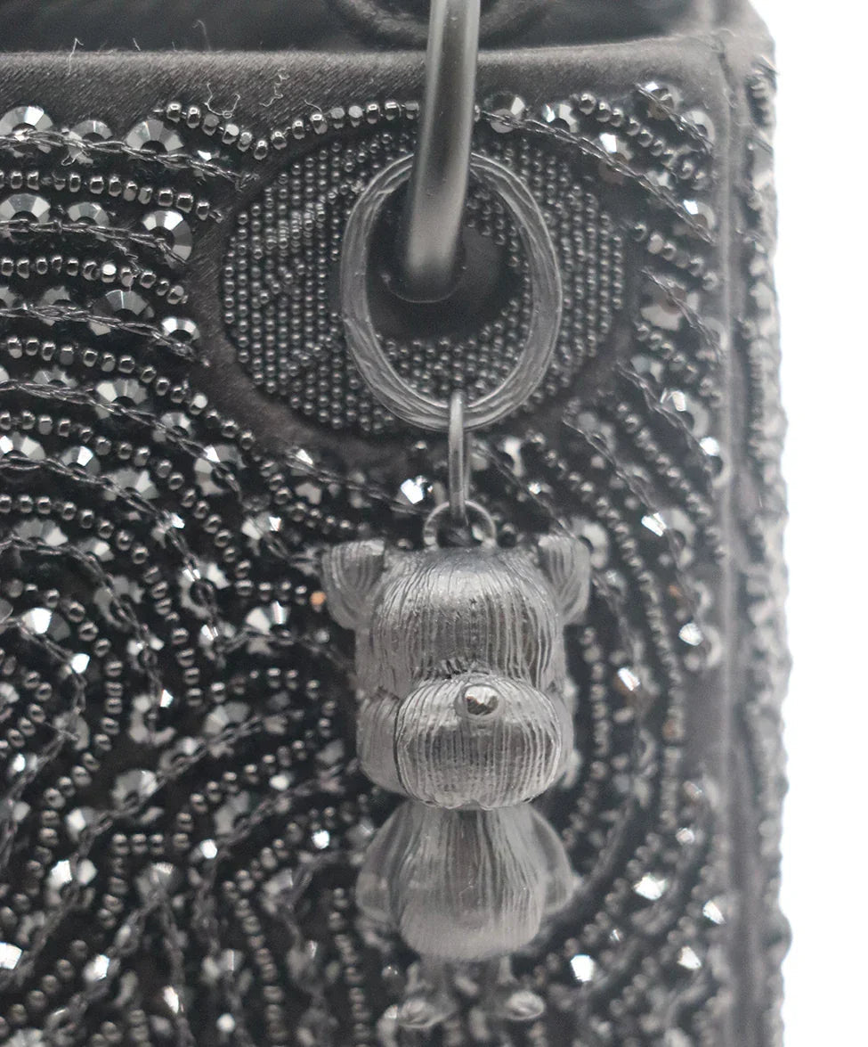 Mini Dior Black Beaded Handbag