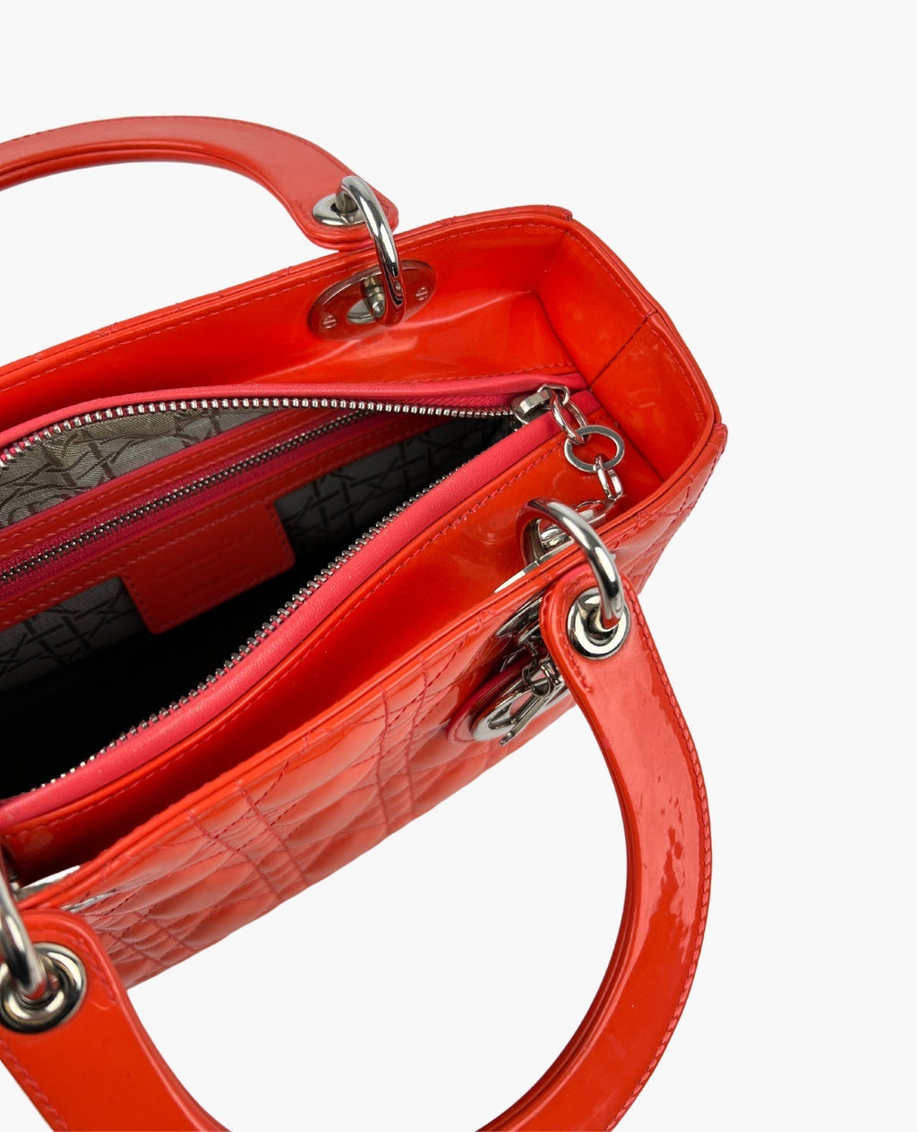 Dior Lady Medium Coral Patent SHW