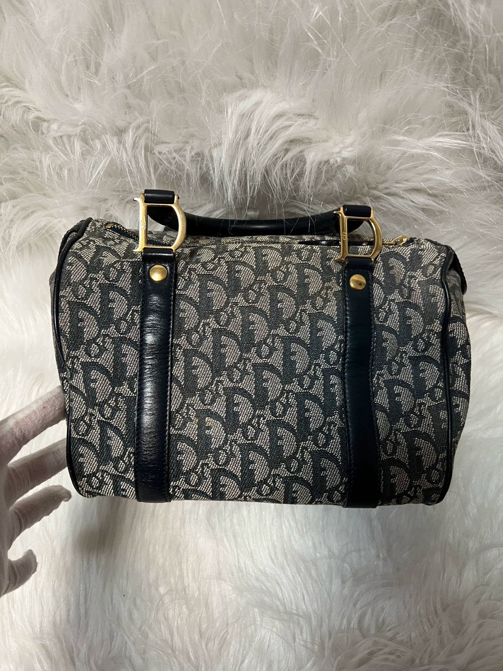 210725-6 Christian Dior navy tote bag 25 handbag