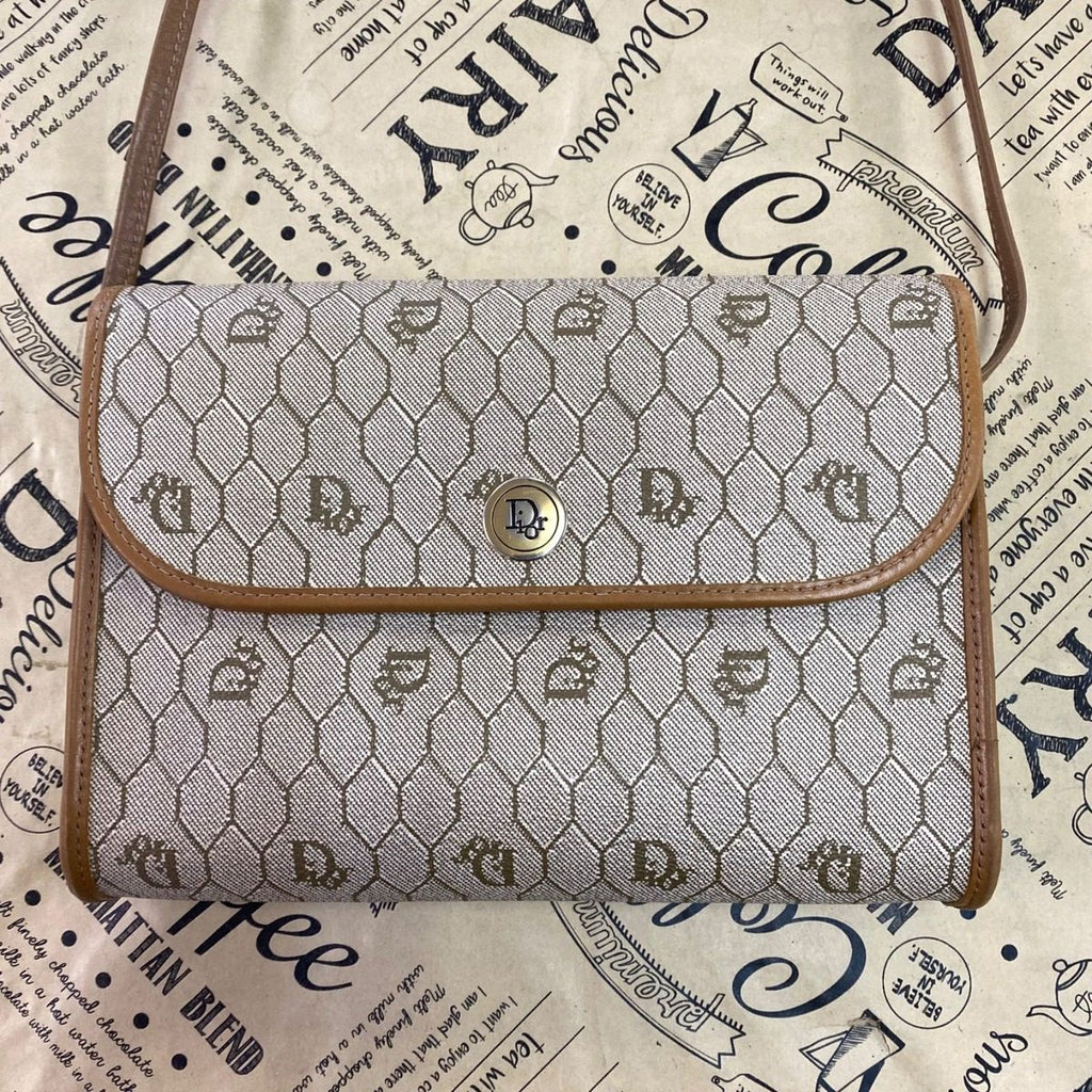 Dior Shoulder Bag Pochette Trotter White Travel