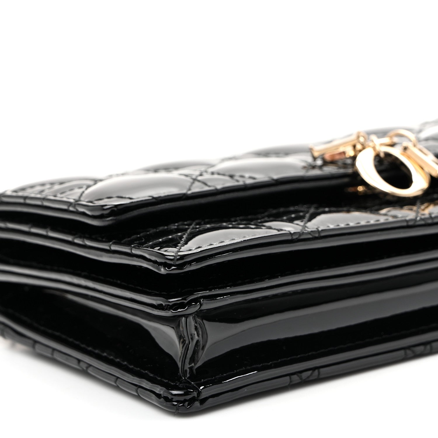 Patent Cannage Mini My Dior Bag Black