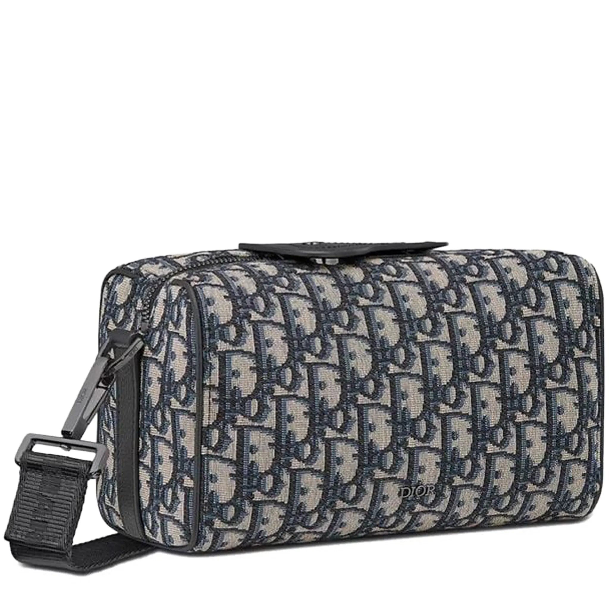 Dior Lingot 22 Oblique Black Beige Messenger Bag