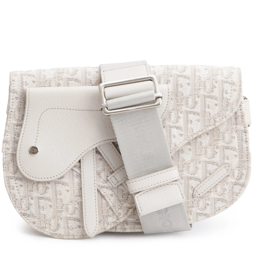 Dior Oblique Canvas Saddle Messenger Bag Beige