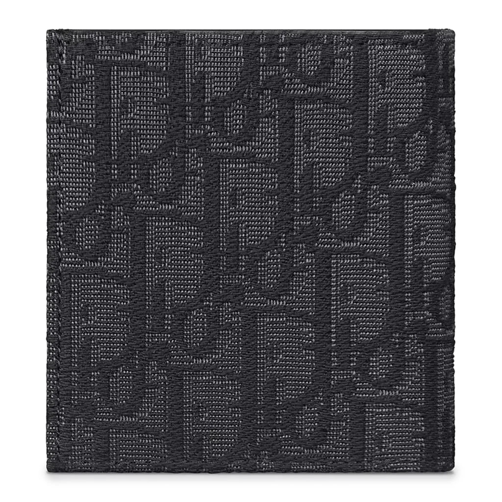 Dior Oblique Jacquard Black Vertical Bifold Wallet