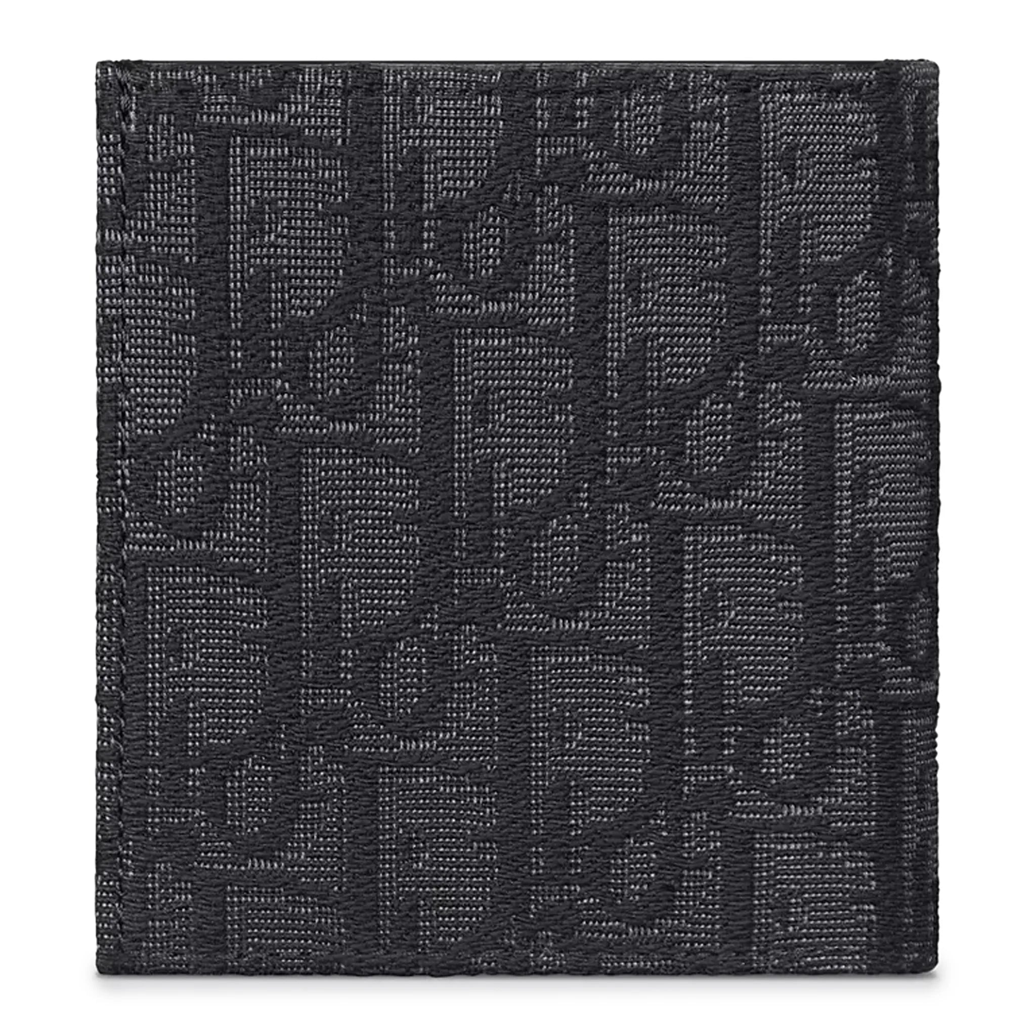 Dior Oblique Jacquard Black Vertical Bifold Wallet
