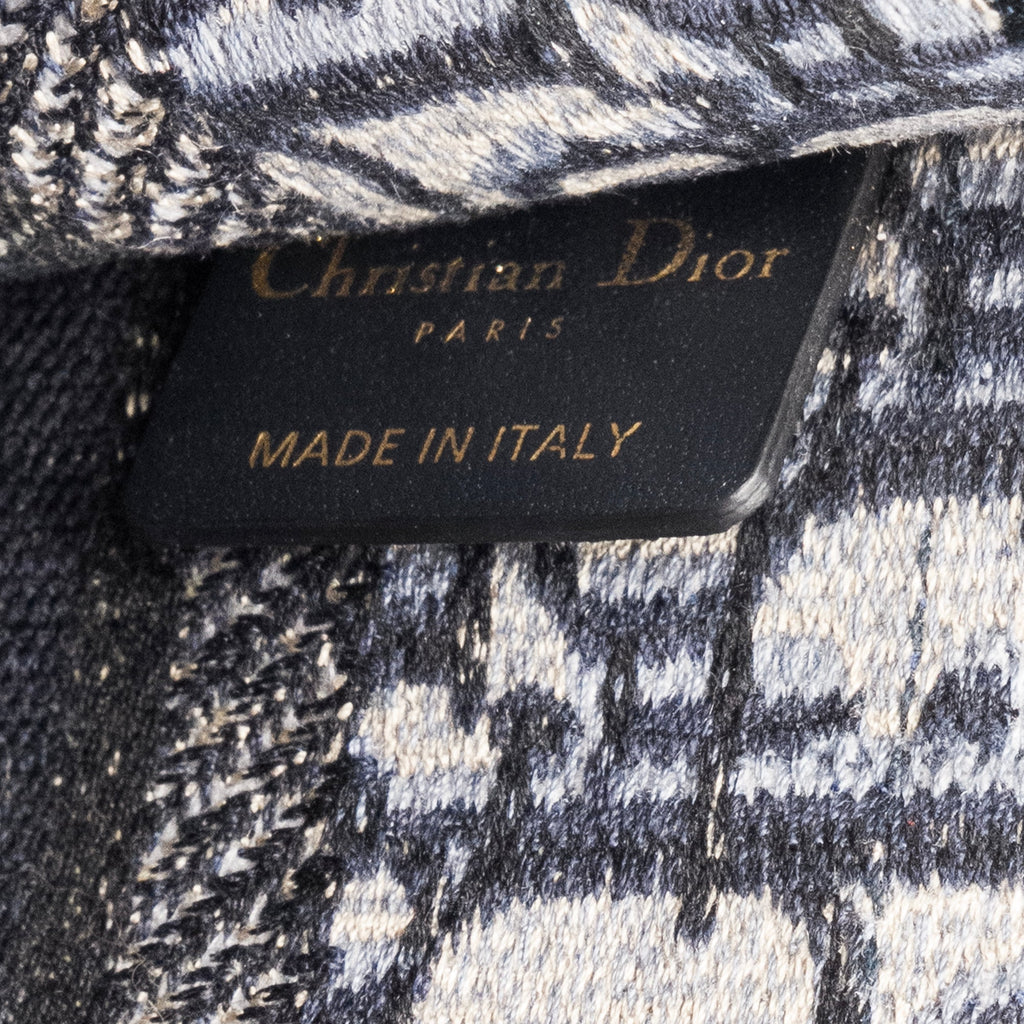 DIOR - Dior Mini Book Tote handbag in navy monogram canvas