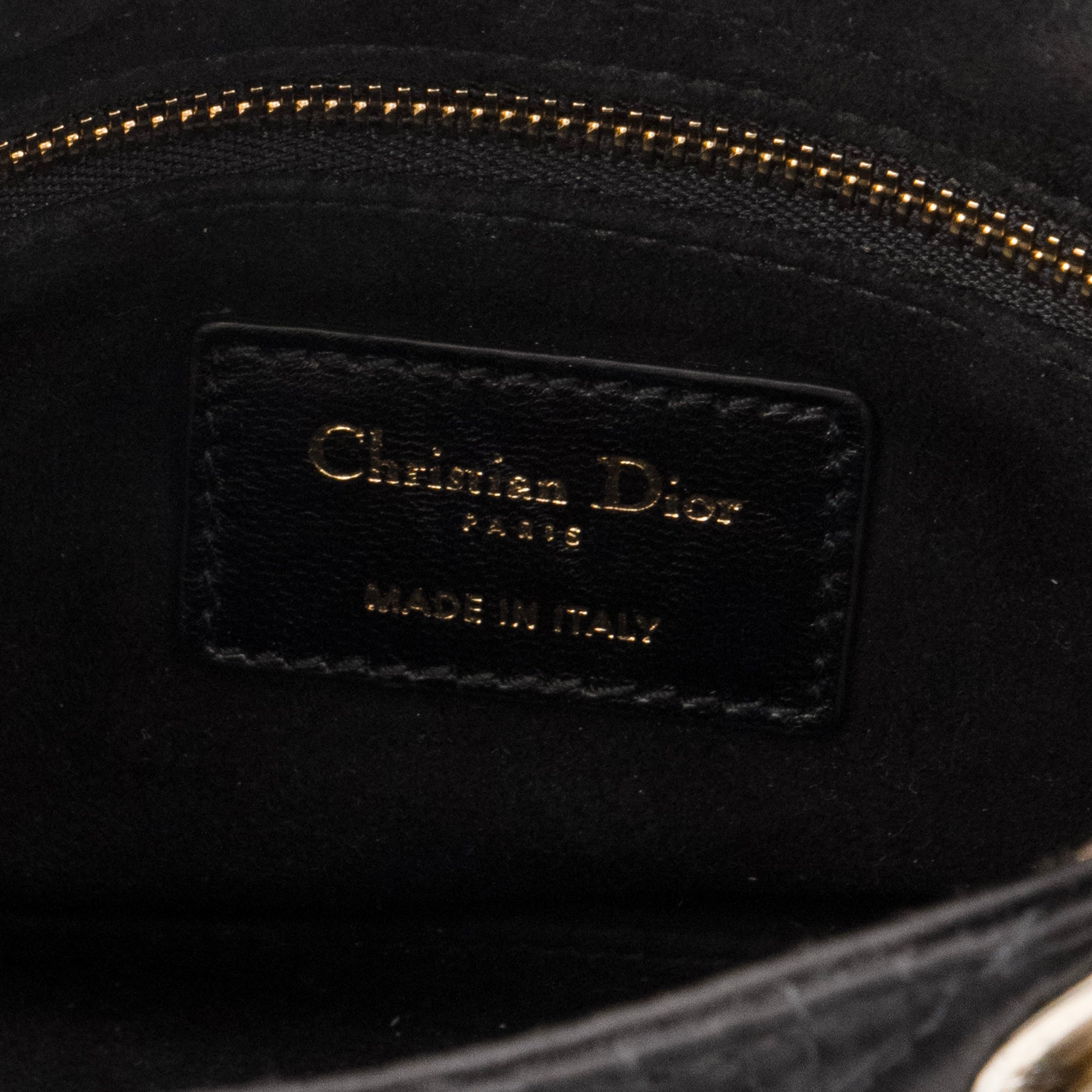 DIOR - Lady Dior Christal Mini Dior handbag in black satin