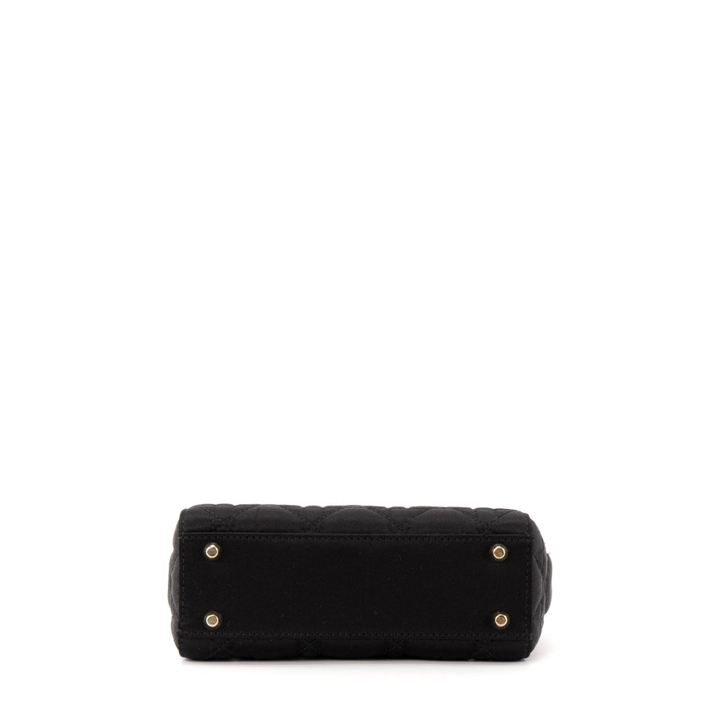 DIOR - Lady Dior Christal Mini Dior handbag in black satin