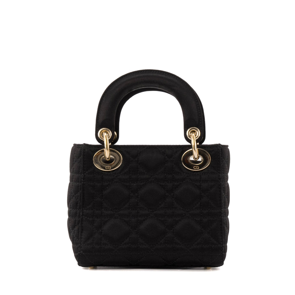 DIOR - Lady Dior Christal Mini Dior handbag in black satin