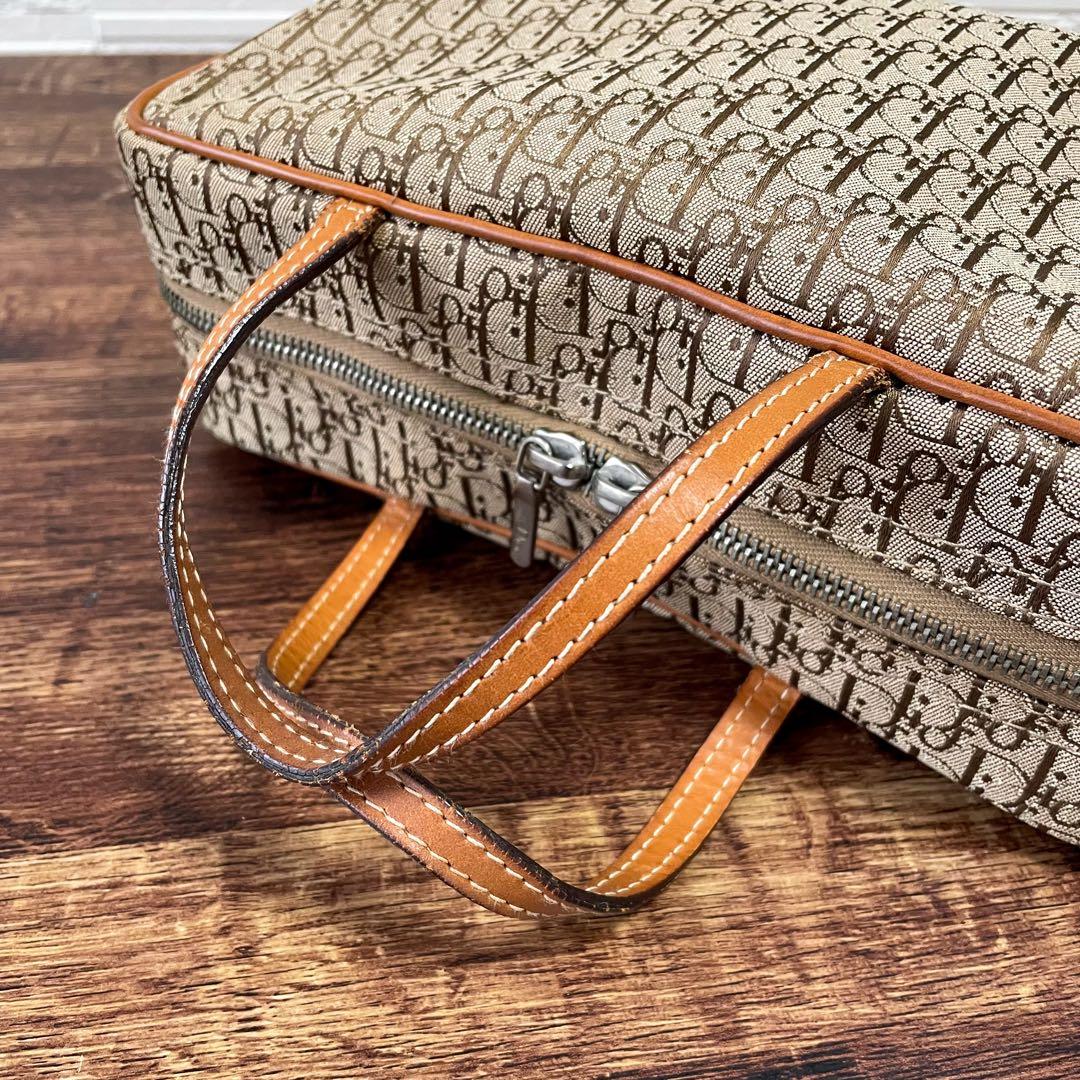 Dior Trotter Canvas Hand Bag Boston Brown