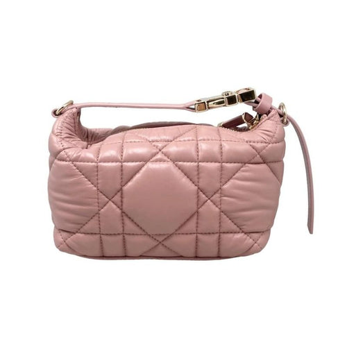 Christian Dior Handbag Nomad Pouch Small S5553 Omig Pink Gold Hardware